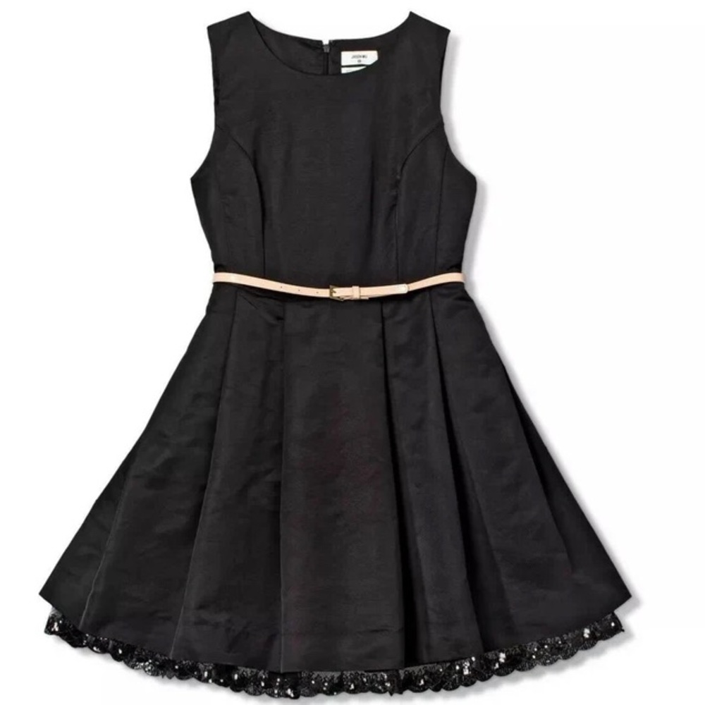 Jason Wu Dress Black Fit And Flare Tulle w Pockets & Belt For Target